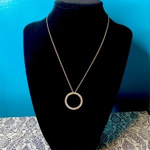 Collette Z Cubic Zirconia Open Circle Necklace